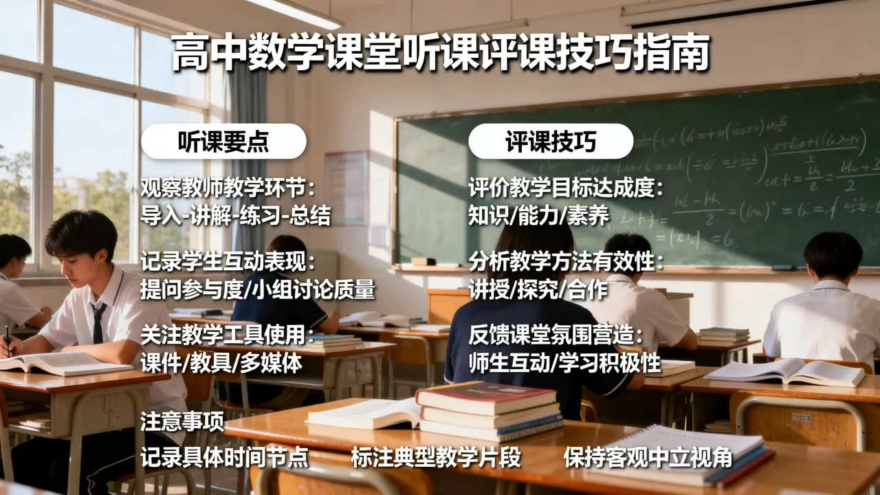 如何听评高中数学课?高中数学课堂听课评课技巧有哪些?