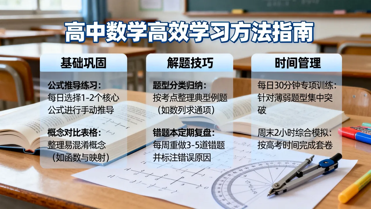如何学好高中数学方法？有哪些高效学习技巧
