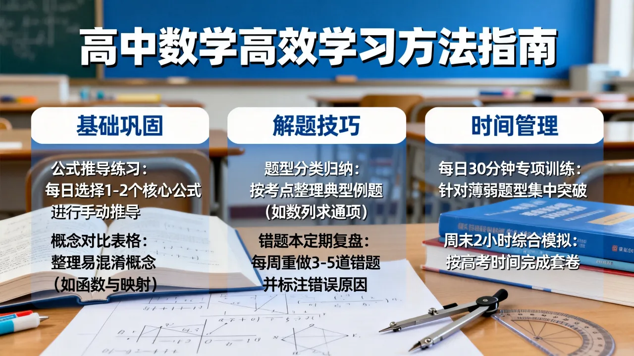 如何学好高中数学方法?有哪些高效学习技巧