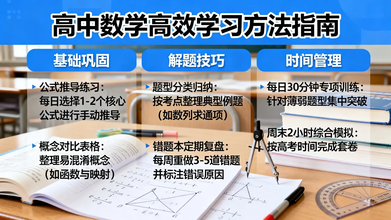 如何学好高中数学方法?有哪些高效学习技巧