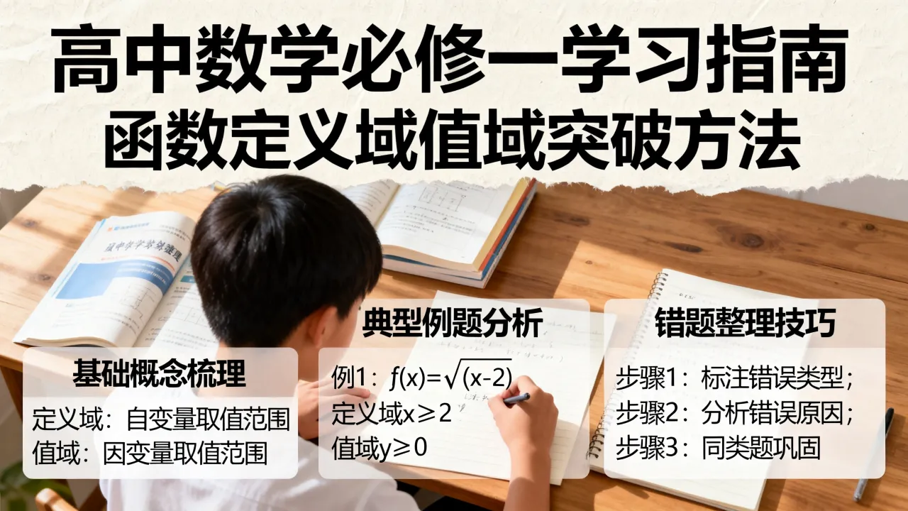 高中数学必修一如何学?函数定义域值域怎么突破?