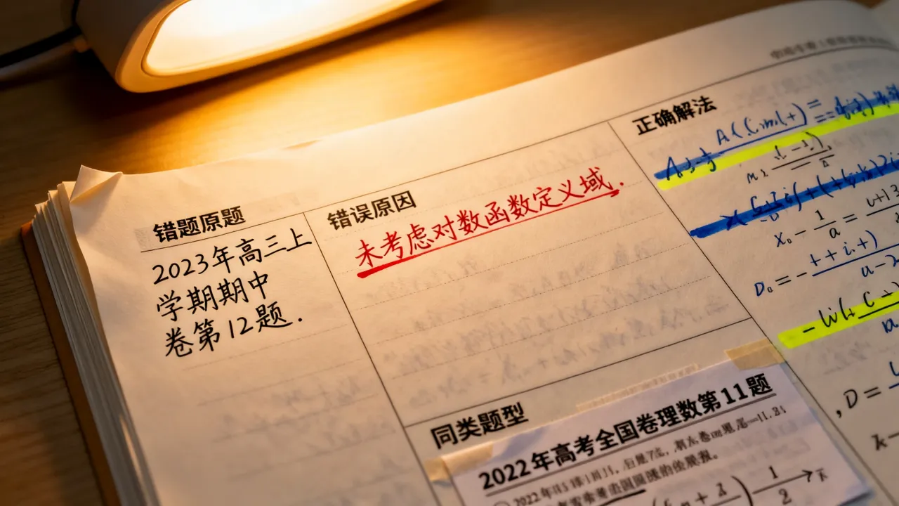 高中数学如何做错题本，错题本怎么做最有效？