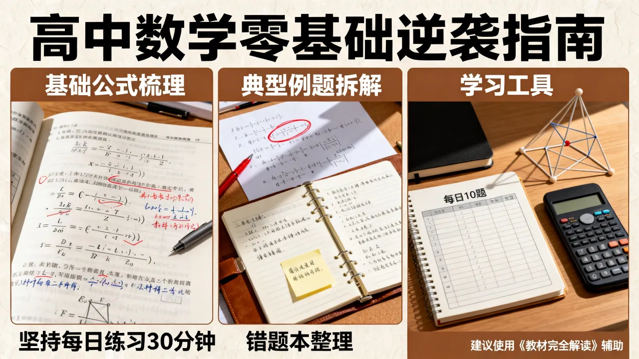 如何学好高中数学基础,零基础逆袭的秘诀是什么?