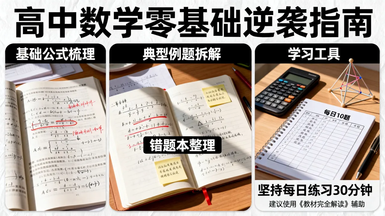 如何学好高中数学基础,零基础逆袭的秘诀是什么?