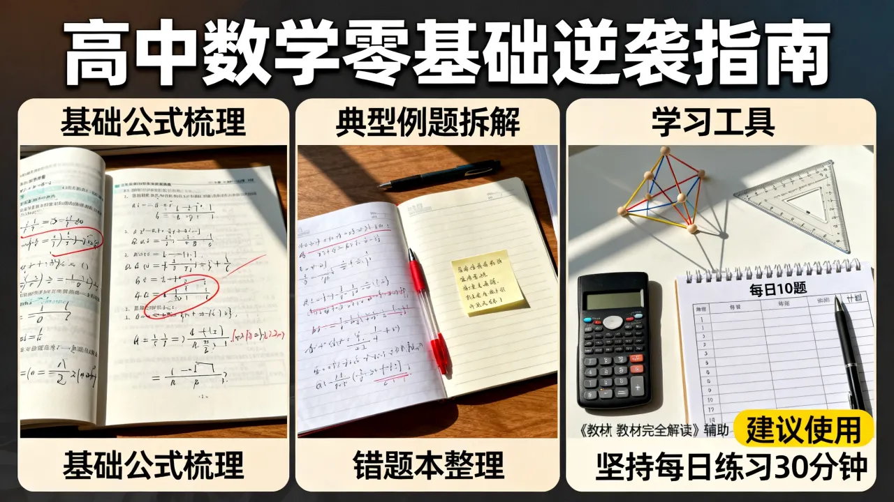 如何学好高中数学基础,零基础逆袭的秘诀是什么?