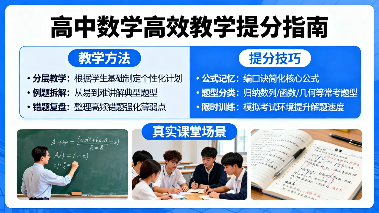 高中数学如何教，怎么教好高中数学提分快？