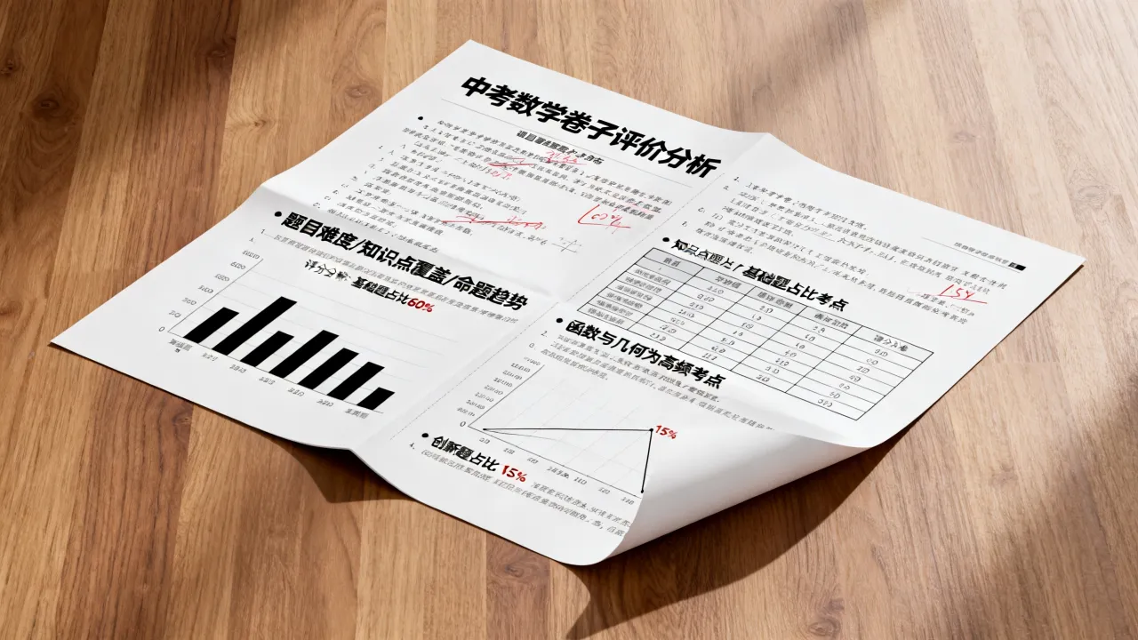 如何评价中考数学卷子