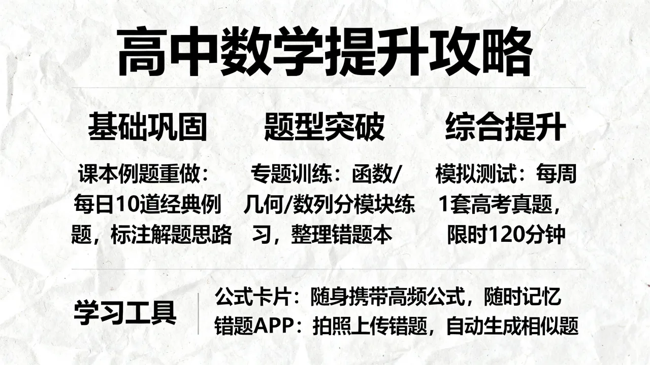 如何提升高中数学