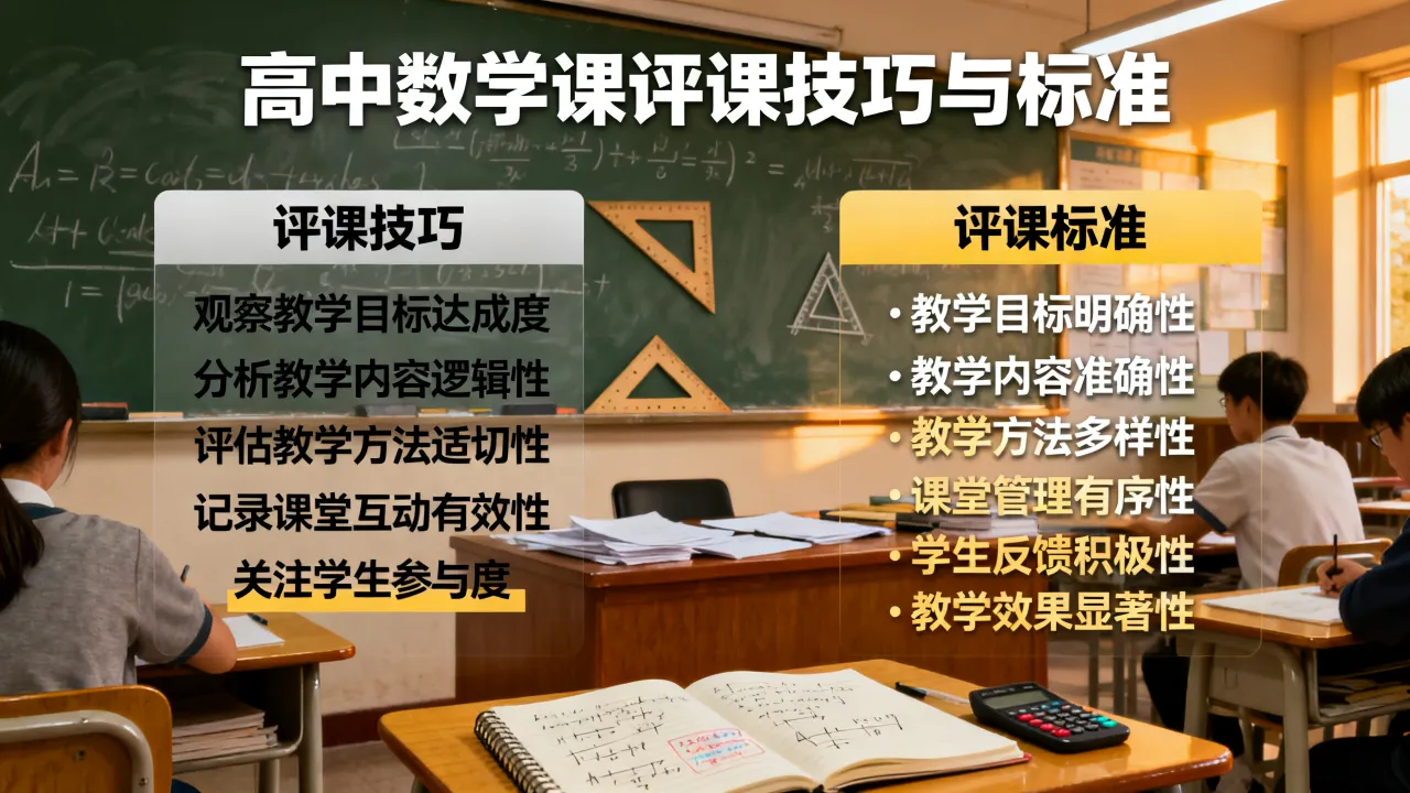 高中数学课如何评课？评课技巧和标准有哪些