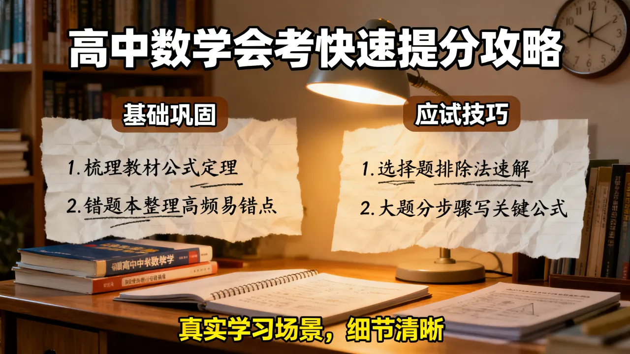 如何学好高中数学会考，高中数学会考快速提分技巧有哪些
