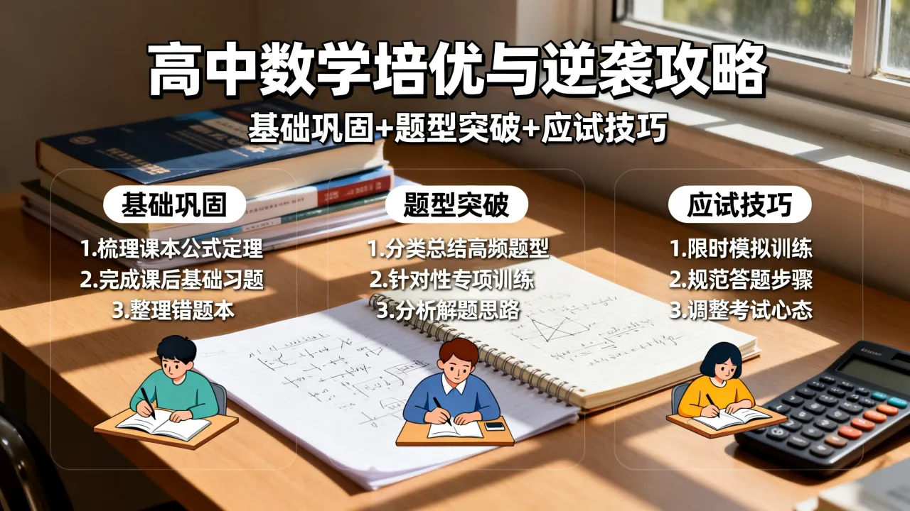 高中数学如何培优，数学成绩差怎么逆袭？