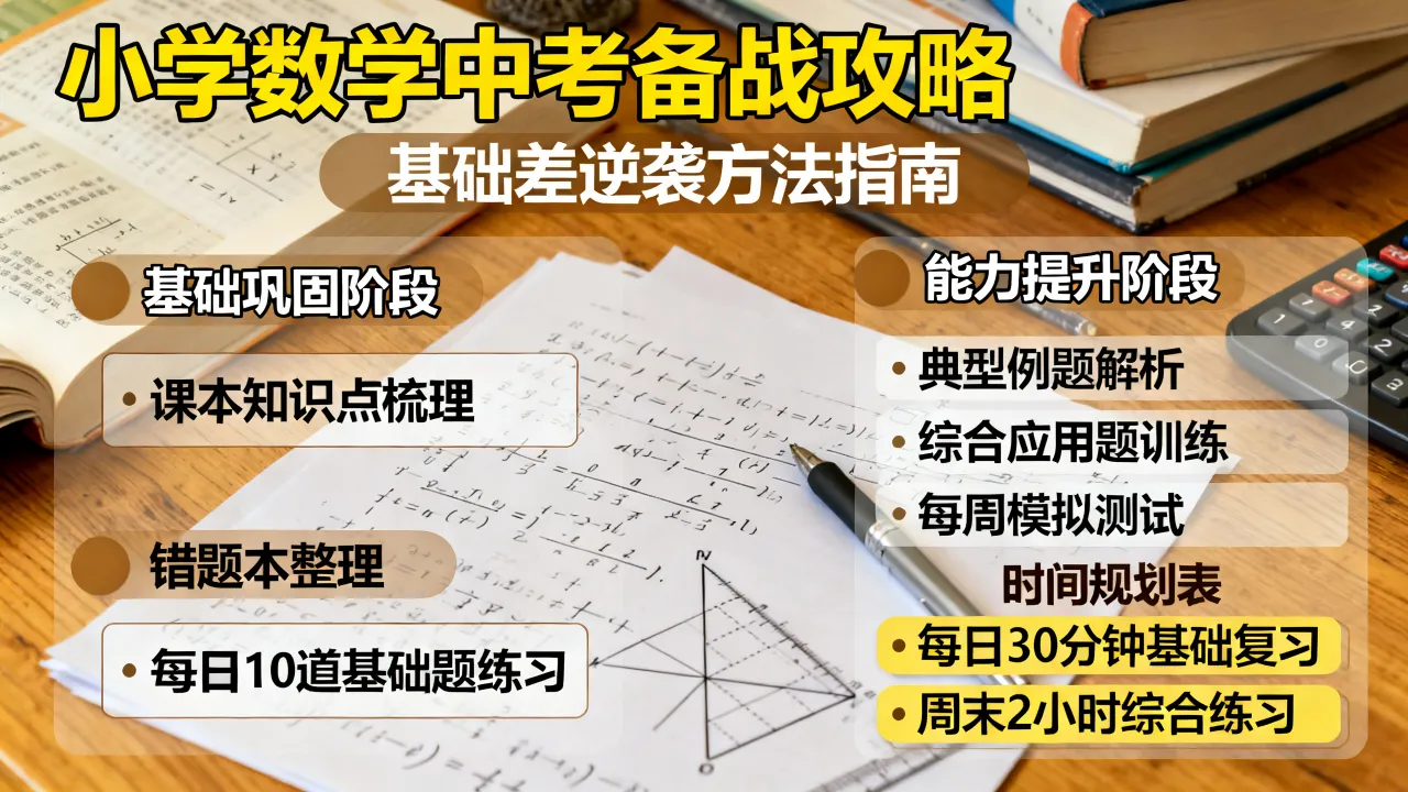 小学数学如何备战中考？小学数学基础差还能逆袭吗？