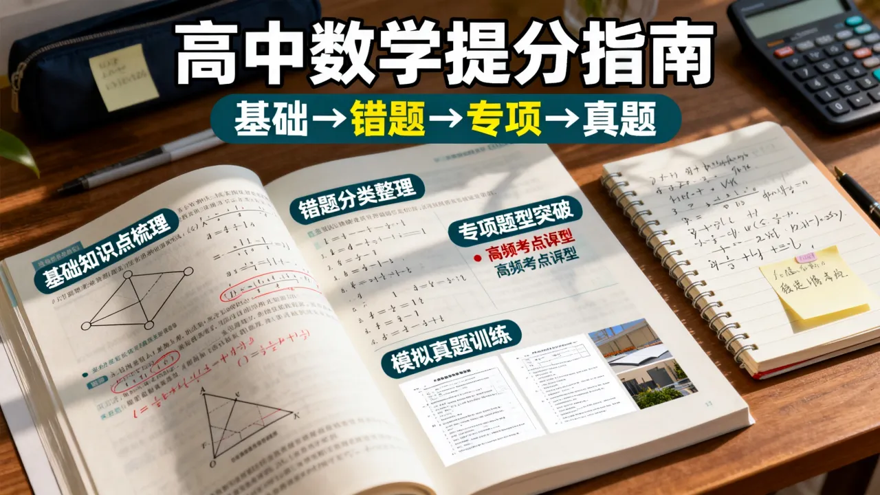 高中数学如何考高分，数学成绩差怎么快速提分？