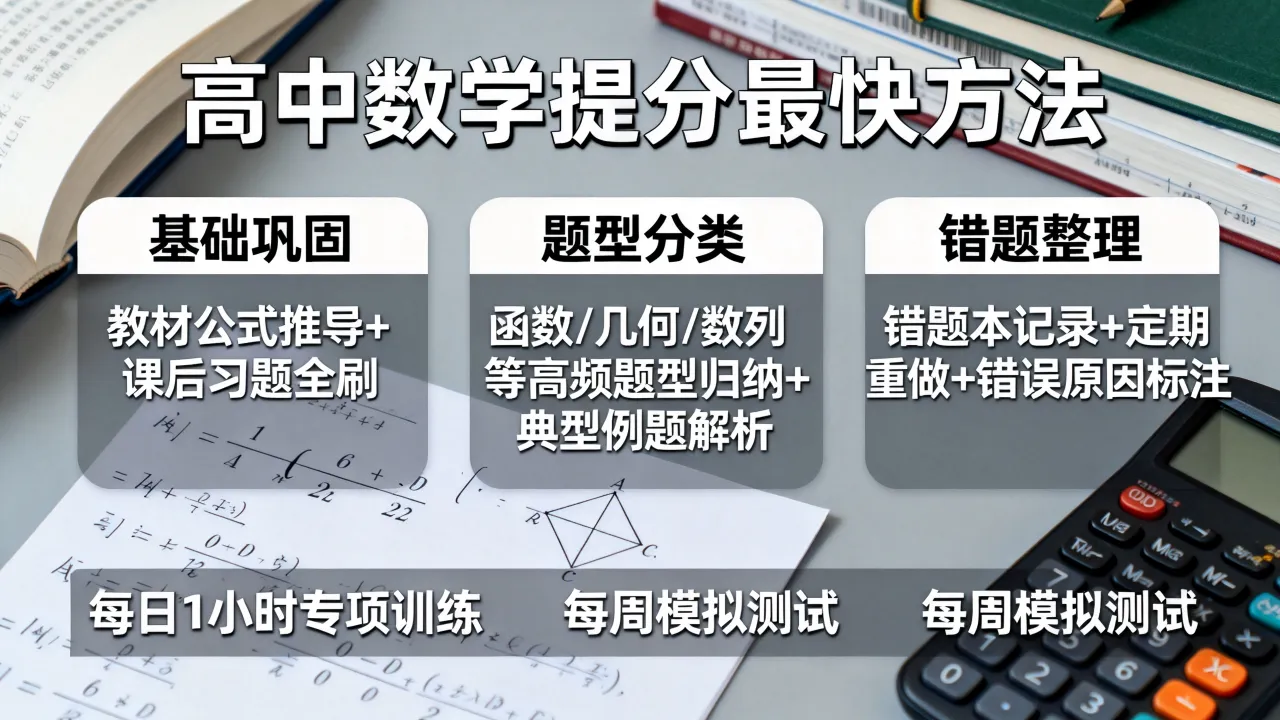 如何把高中数学学好，数学提分最快的方法？