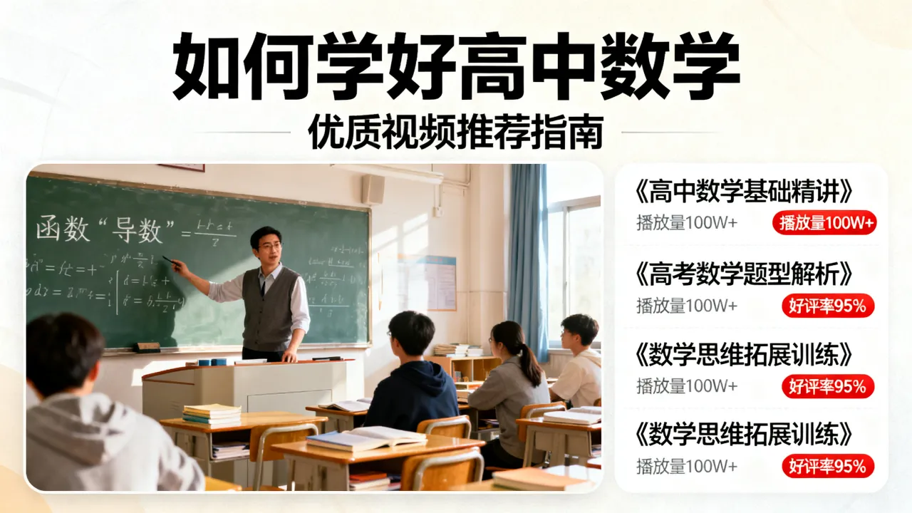 如何学好高中数学视频，高中数学视频哪个比较好？
