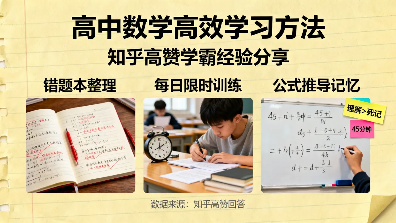 如何学好高中数学?学霸分享高效学习方法,知乎高赞答案揭秘