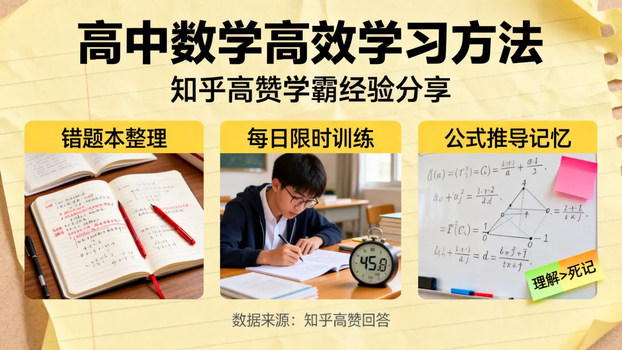 如何学好高中数学?学霸分享高效学习方法,知乎高赞答案揭秘