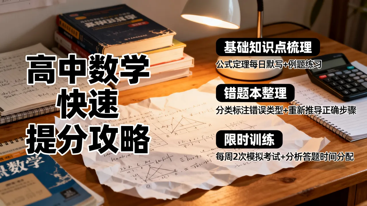 如何快速提高高中数学，数学成绩差怎么逆袭？