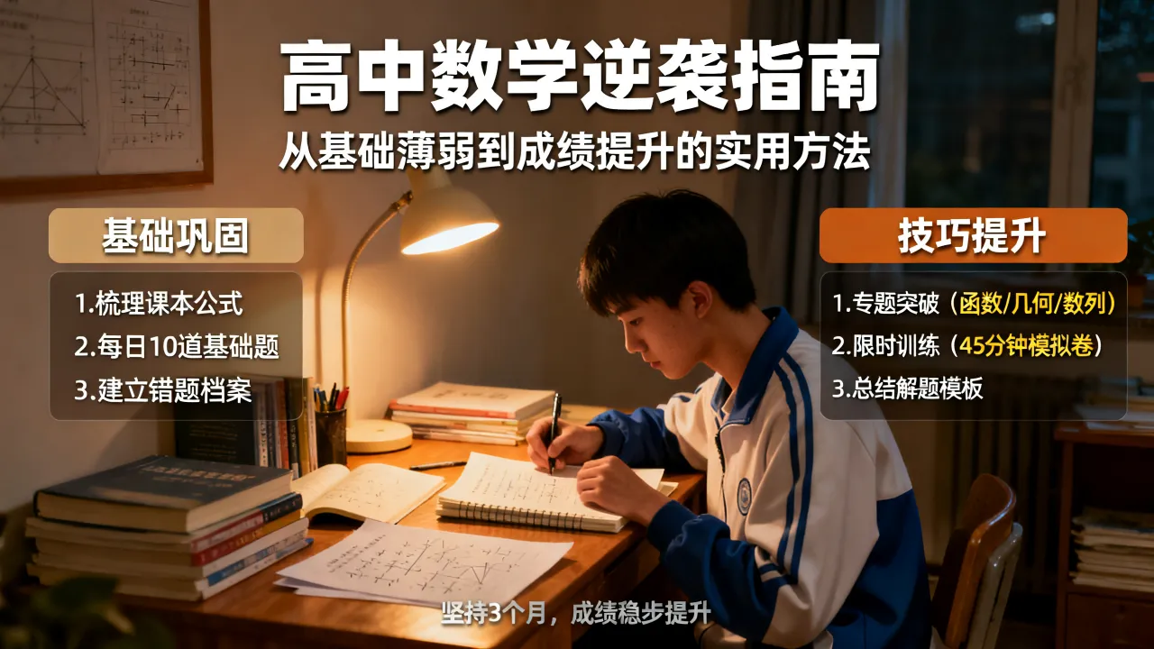 如何学好高中数学？高中数学成绩差怎么逆袭？