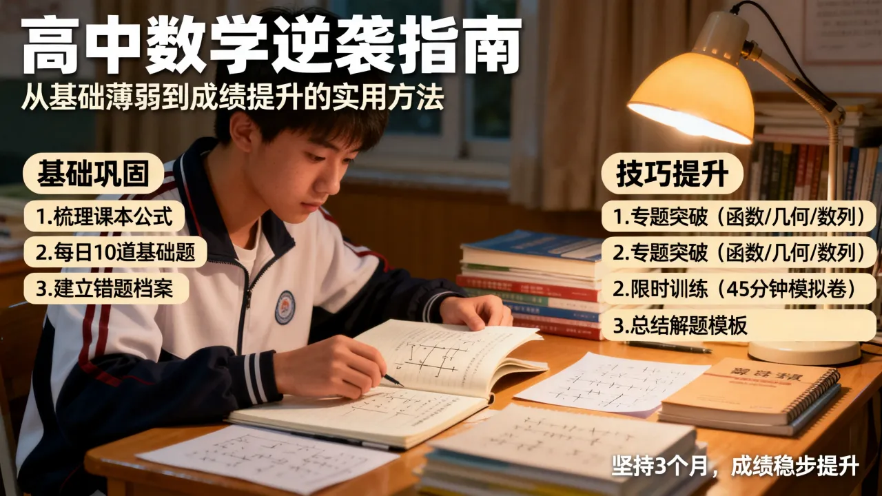 如何学好高中数学?高中数学成绩差怎么逆袭?