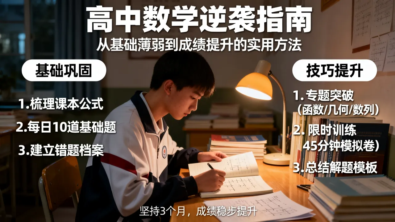 如何学好高中数学?高中数学成绩差怎么逆袭?
