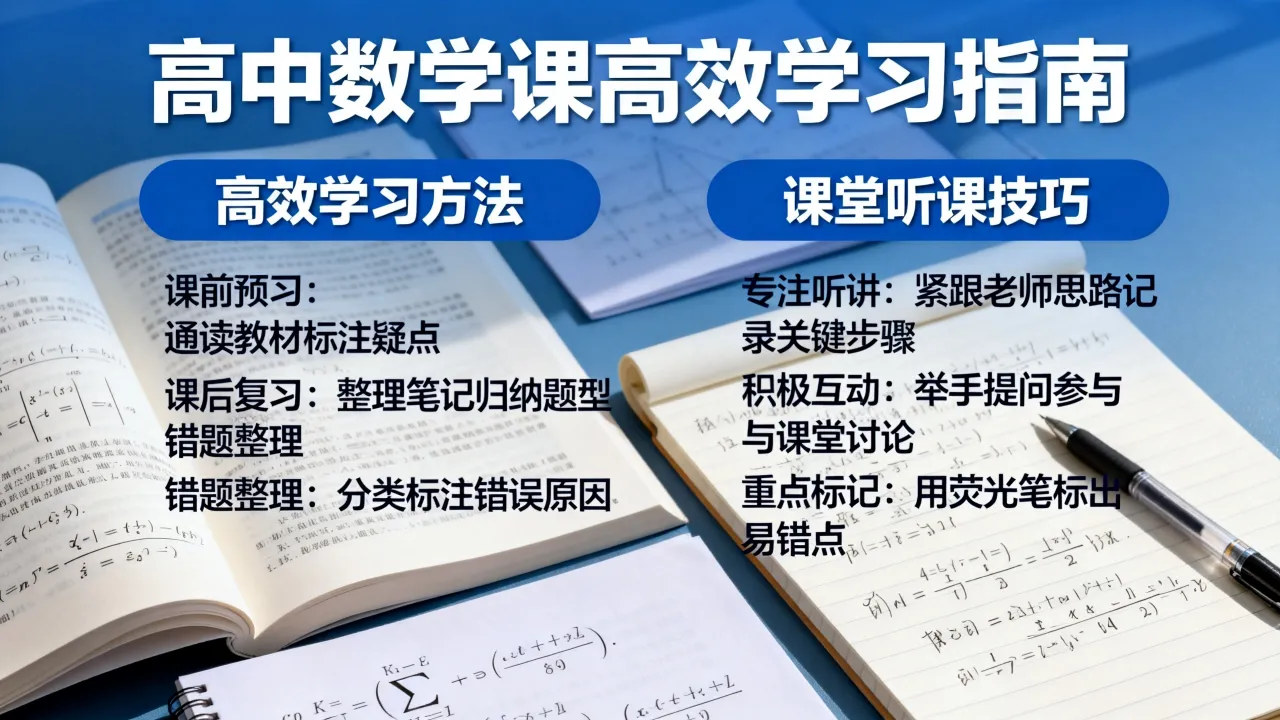 如何上好高中数学课？高效学习方法，课堂听课技巧