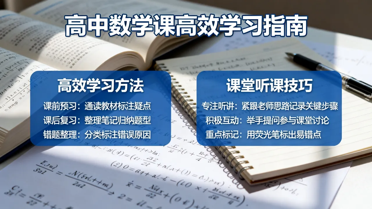 如何上好高中数学课?高效学习方法,课堂听课技巧