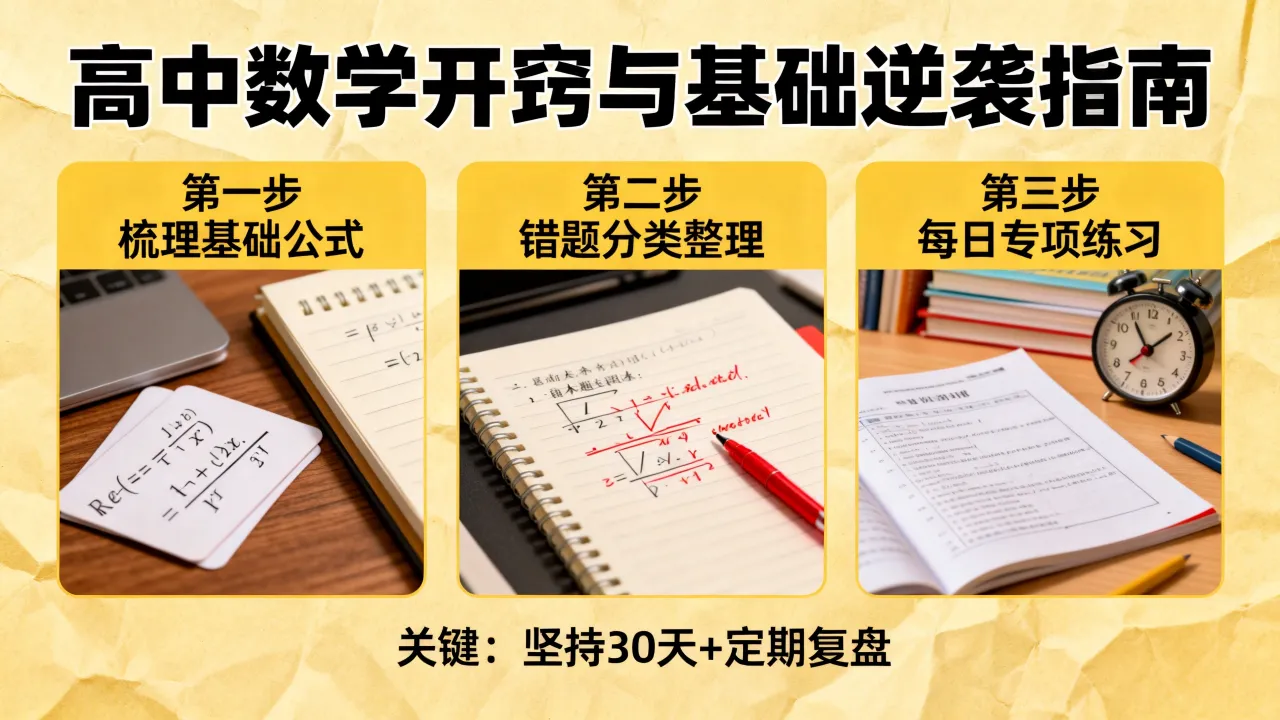 高中数学怎么学才能开窍,高中数学基础差逆袭方法