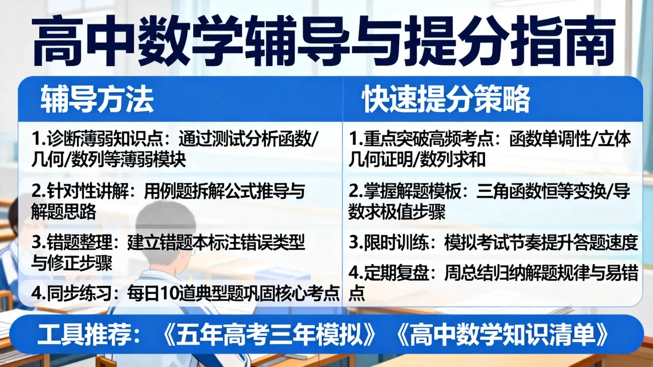 如何辅导高中数学，怎么快速提升数学成绩？