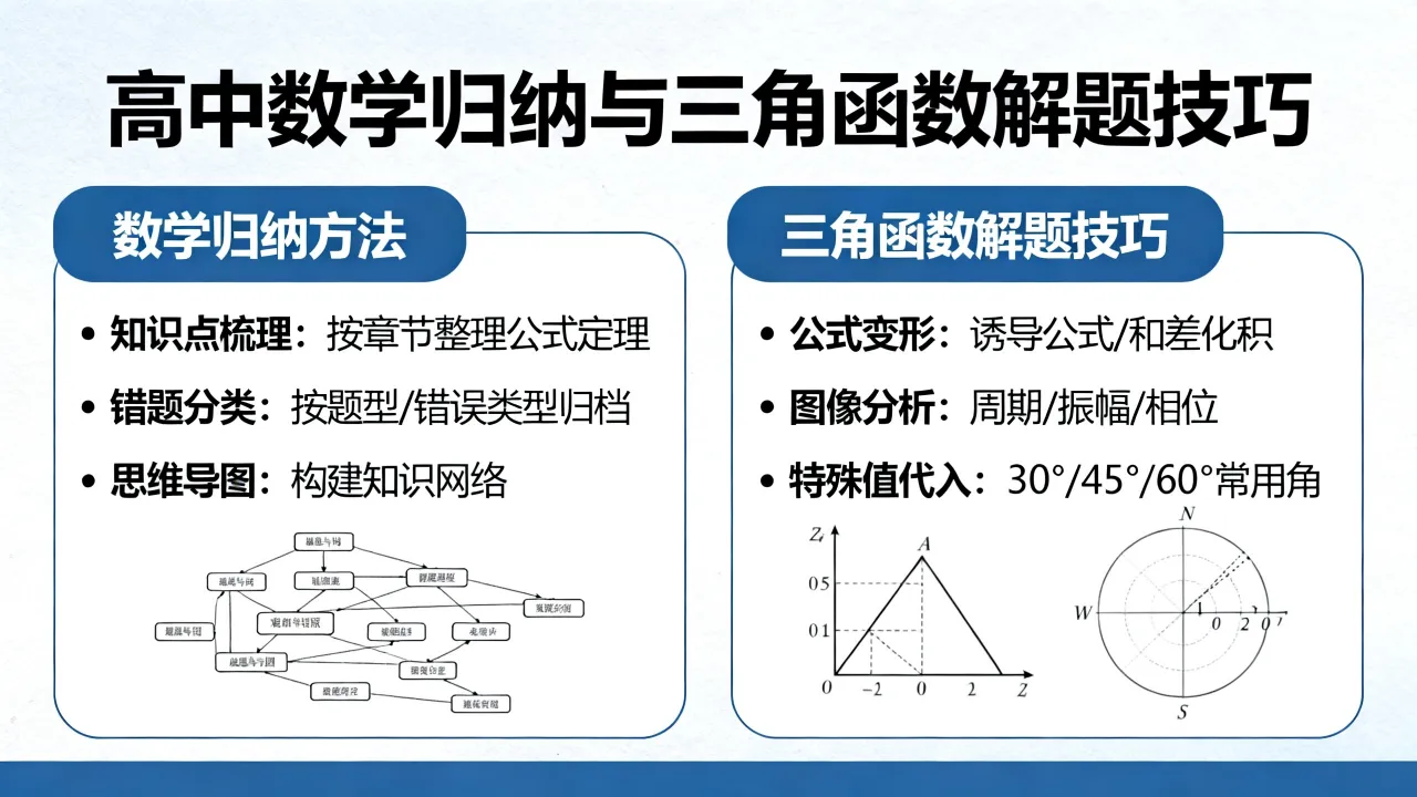 高中数学如何归纳,三角函数解题技巧有哪些