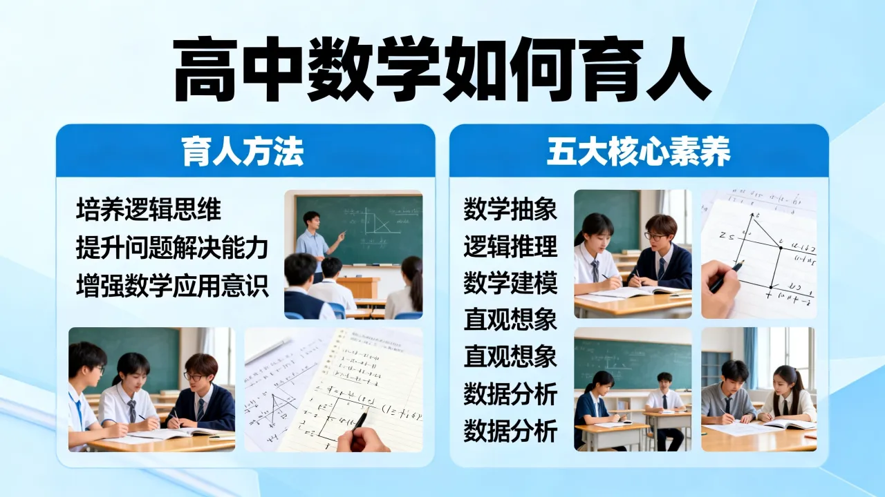 高中数学如何育人，学好数学的五大核心素养是什么？