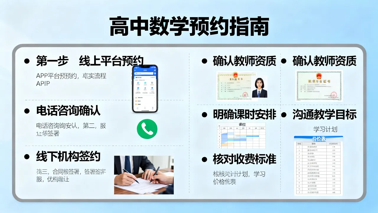 高中数学如何预约？高中数学一对一预约有哪些注意事项？
