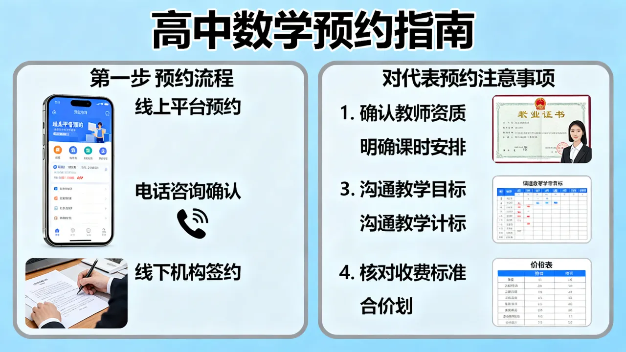 高中数学如何预约?高中数学一对一预约有哪些注意事项?