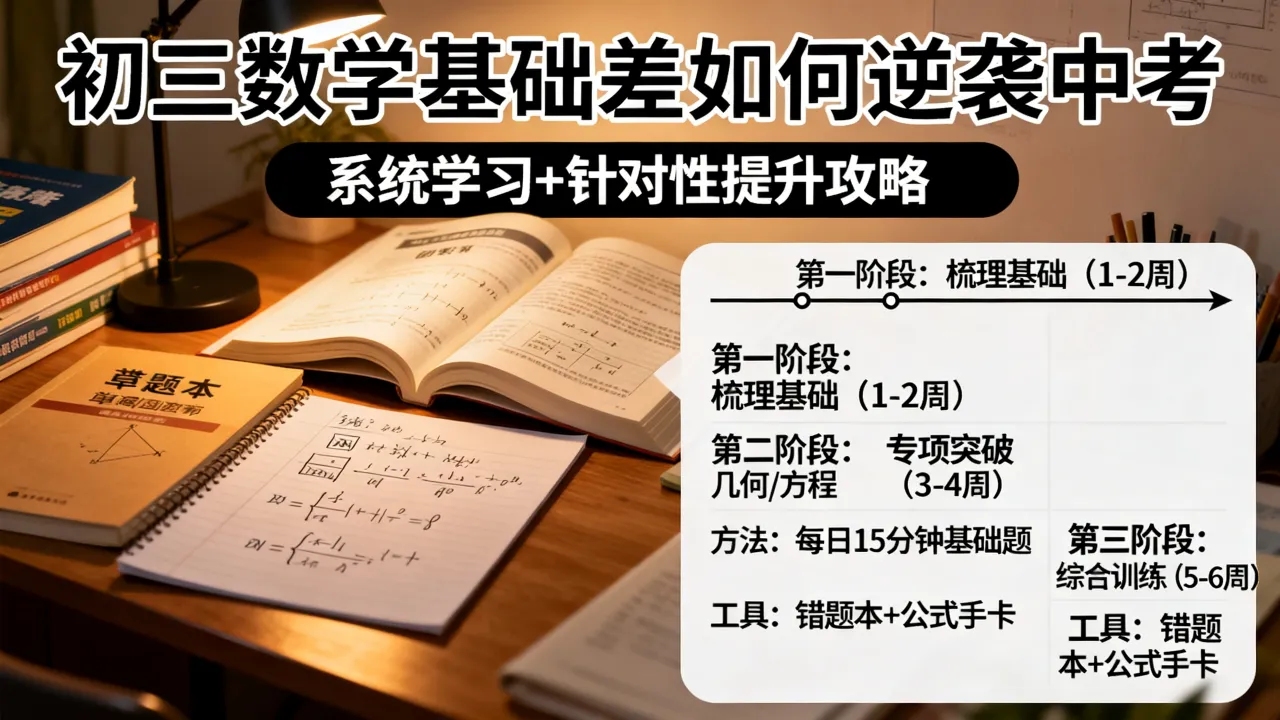 如何打好数学基础中考,初三数学基础差还有救吗?