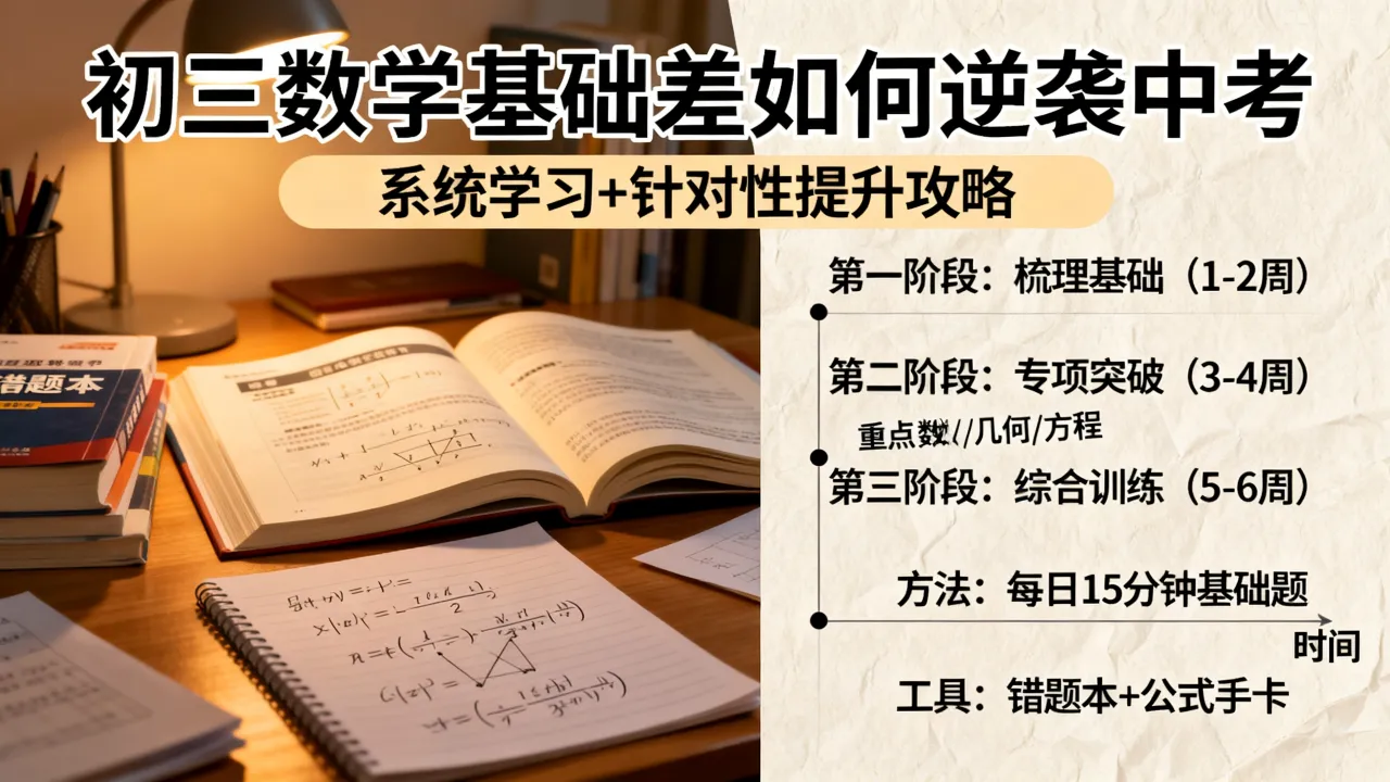 如何打好数学基础中考,初三数学基础差还有救吗?