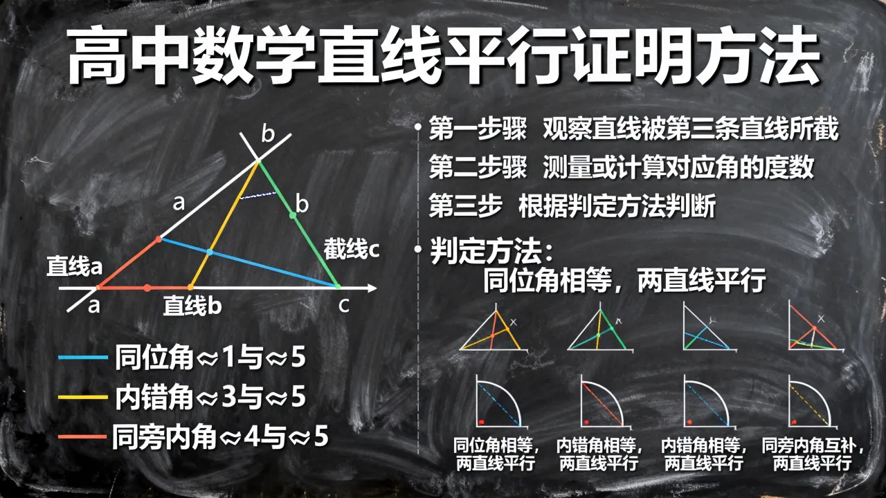 高中数学如何证明直线平行？解题技巧，直线平行判定方法