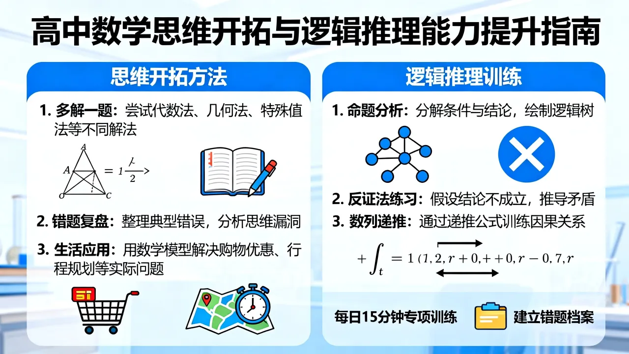 高中数学思维怎么开拓?,如何有效提升数学逻辑推理能力