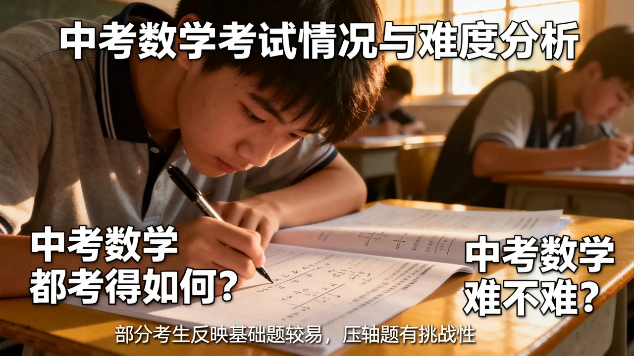 中考数学都考得如何，中考数学难不难？