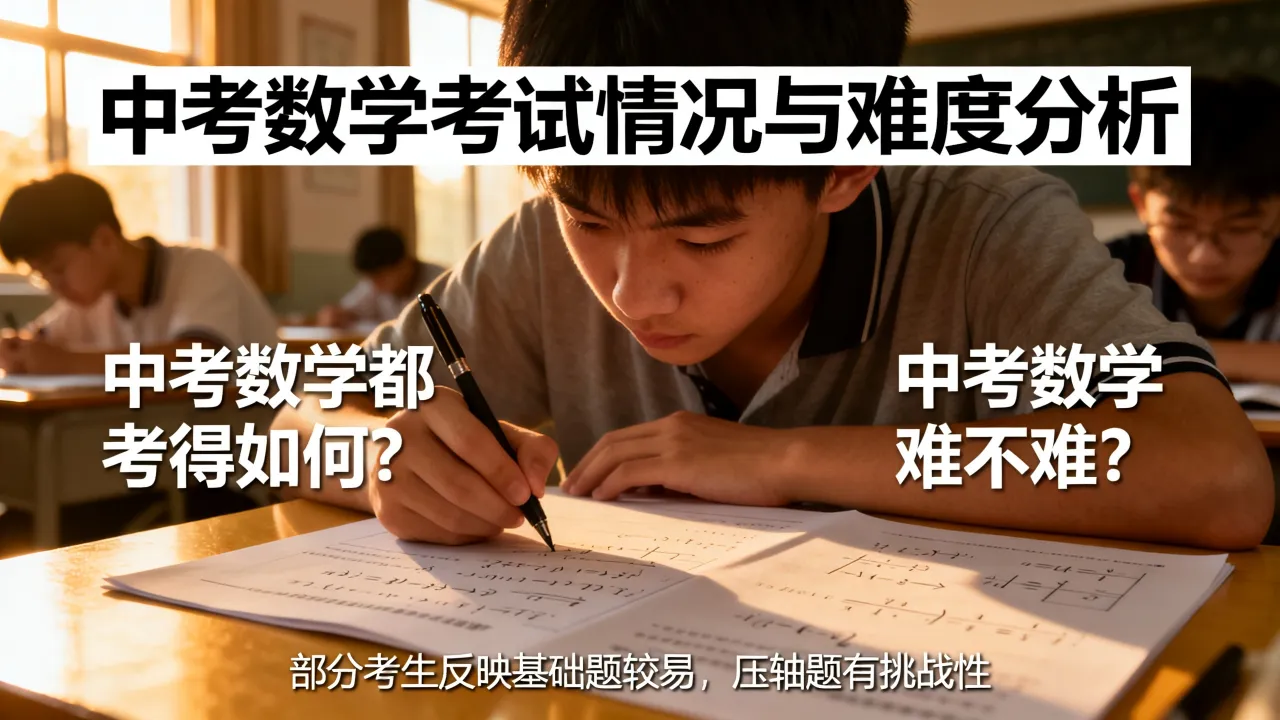 中考数学都考得如何,中考数学难不难?
