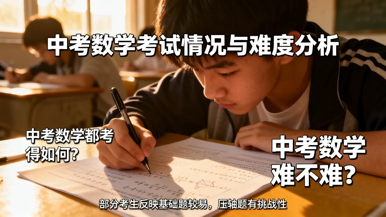 中考数学都考得如何,中考数学难不难?