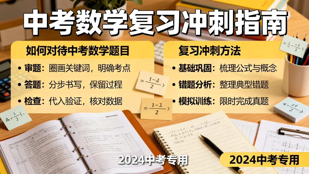 如何对待中考数学题目?中考数学复习冲刺方法有哪些?