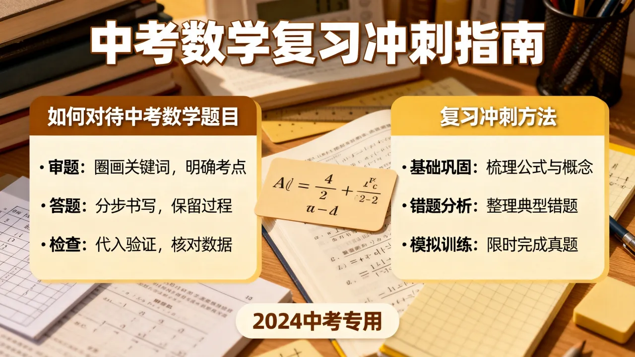 如何对待中考数学题目?中考数学复习冲刺方法有哪些?