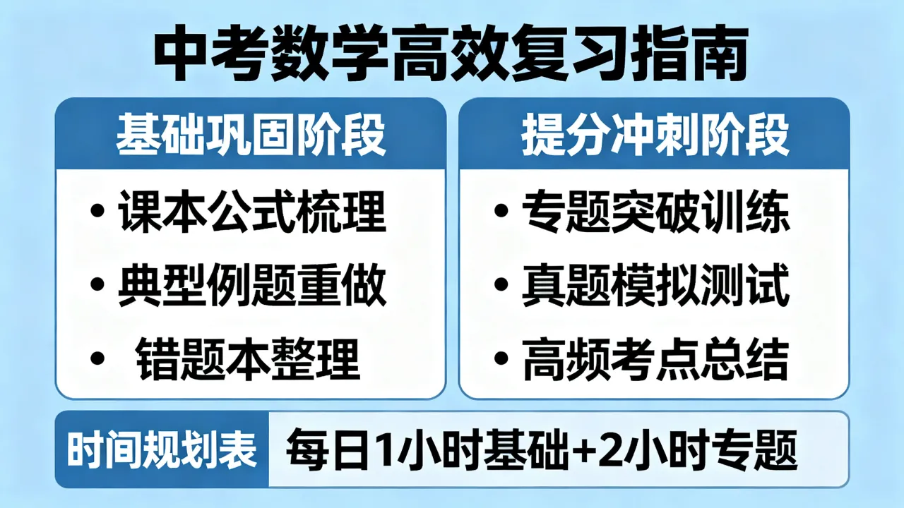 中考数学题如何复习,初三数学提分最快的方法是什么