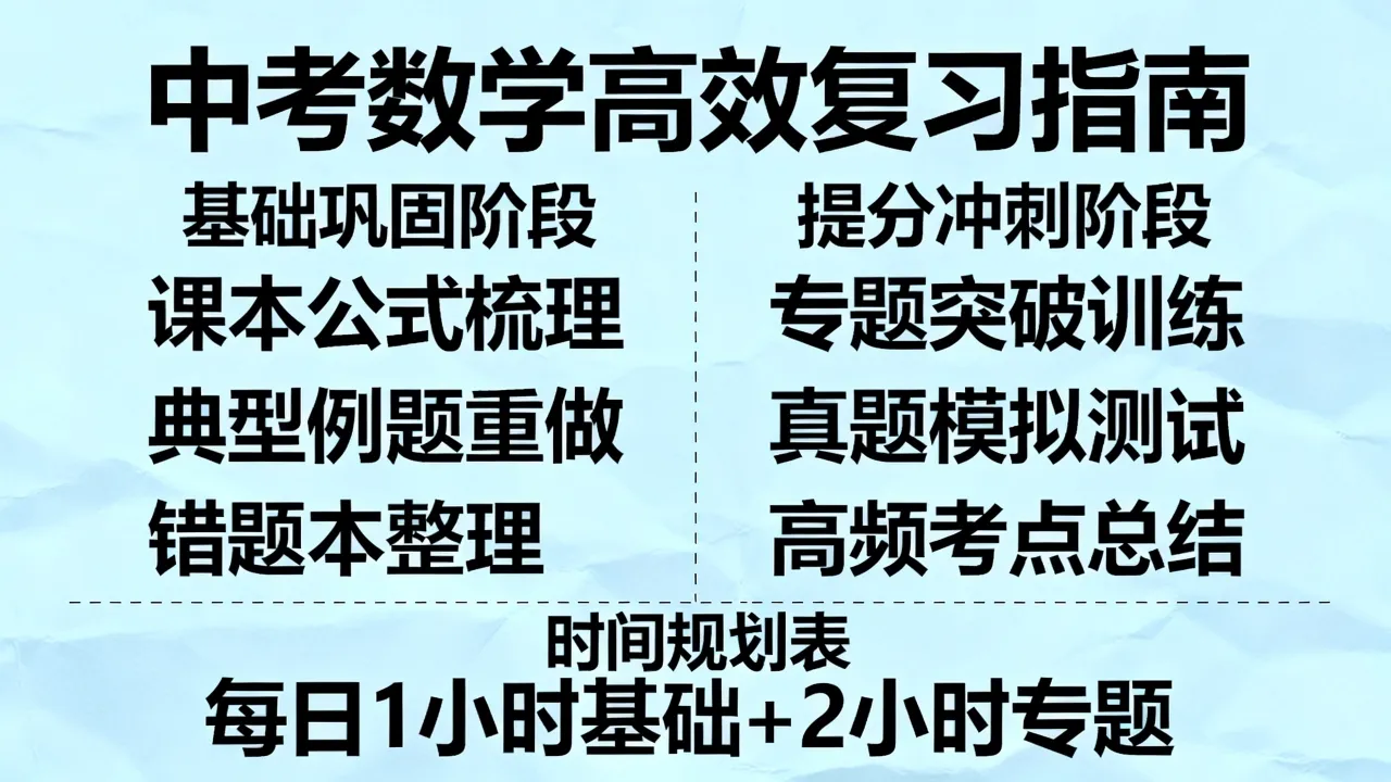中考数学题如何复习,初三数学提分最快的方法是什么