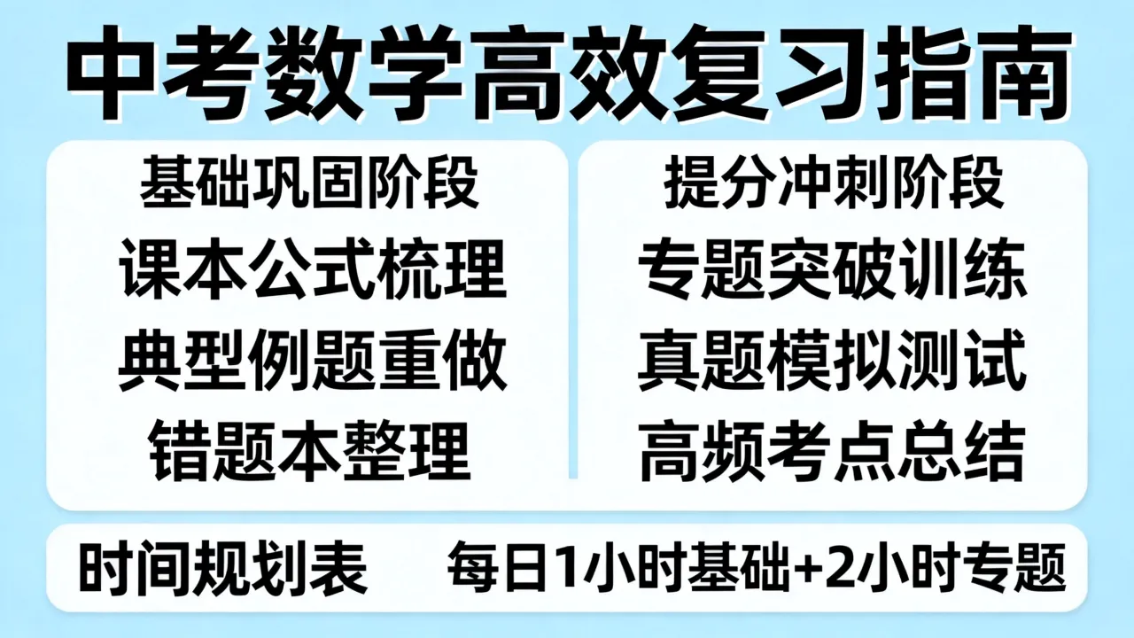 中考数学题如何复习,初三数学提分最快的方法是什么