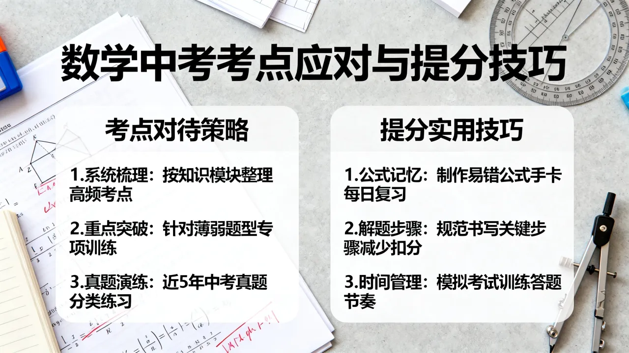 如何对待数学中考考点?数学提分技巧有哪些