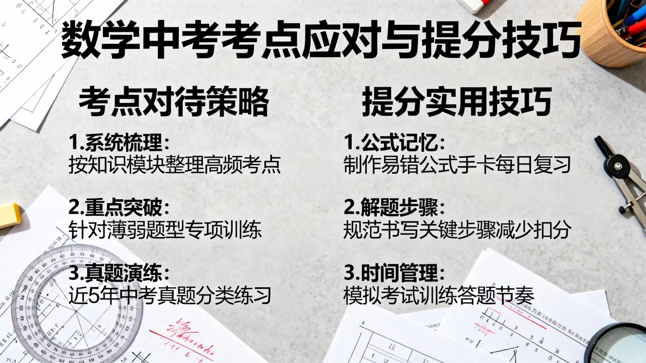 如何对待数学中考考点?数学提分技巧有哪些