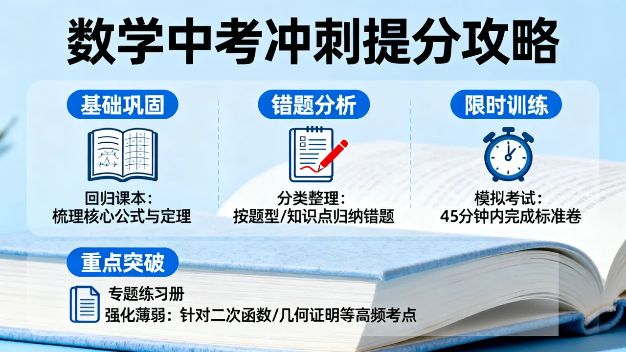 如何打好数学中考冲刺，数学最后阶段提分秘诀有哪些？
