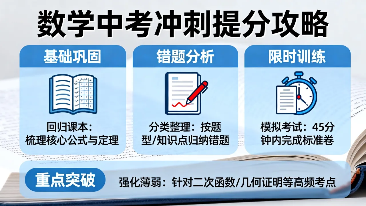 如何打好数学中考冲刺,数学最后阶段提分秘诀有哪些?
