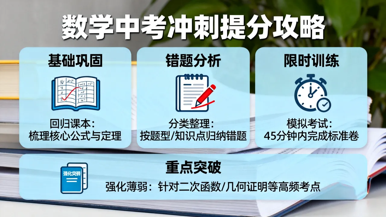 如何打好数学中考冲刺,数学最后阶段提分秘诀有哪些?